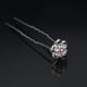 Bridal Wedding Hair Accessories Flower Rhinestone U-clip Hairpin