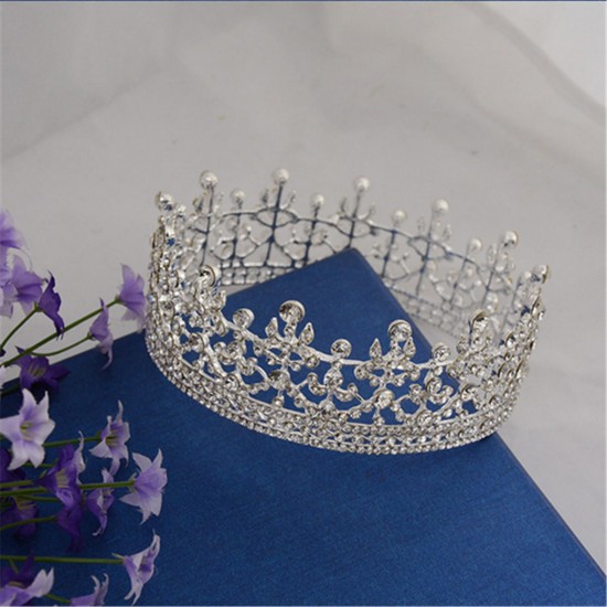 Bride Crystal Rhinestone Crown Wedding Bridal Headbrand Queen Tiara Hair Accessories