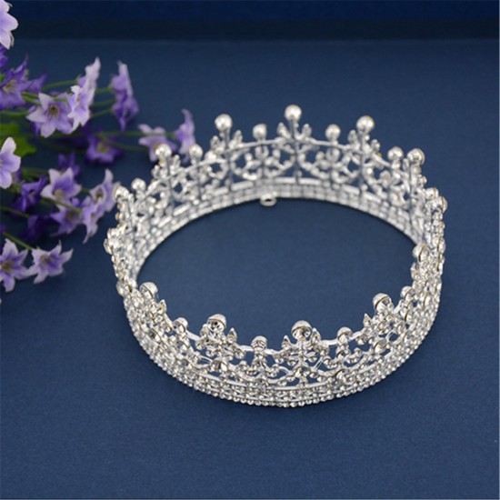 Bride Crystal Rhinestone Crown Wedding Bridal Headbrand Queen Tiara Hair Accessories