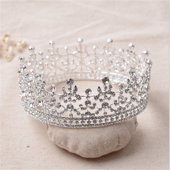 Bride Crystal Rhinestone Crown Wedding Bridal Headbrand Queen Tiara Hair Accessories