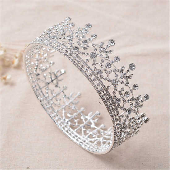 Bride Crystal Rhinestone Crown Wedding Bridal Headbrand Queen Tiara Hair Accessories