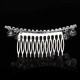 Bride Elegant Pearl Rhinestone Inlay Crown Tiara Hair Comb Wedding Accessories