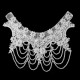 Bride Diamond Pearl Bead Flower Lace Shoulder Chain Bridal Wedding Dress Accessories