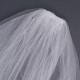 2 Layers Bride Elbow Beaded Edge Pearl White Ivory Bridal Wedding Veil with Comb