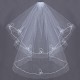 2 Layers Bride Elbow Edge White Wedding Prom Bridal Veil with Comb