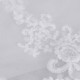 2 Layers Bride White Ivory Flower Embroidery Bridal Veil With Comb