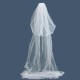 3 Metres Two Layers Long Wedding Veil Comb Soft Tulle Cut Edge Cathedral Bride Accessories