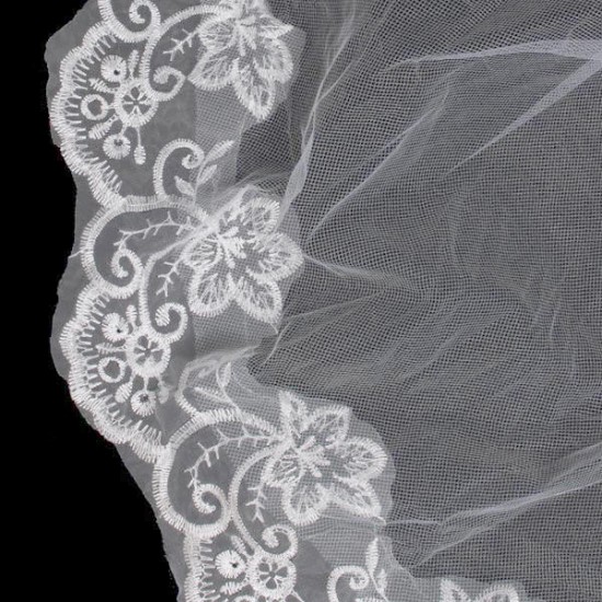 3M Large Tail Soft Yarn Lace Bridal Veil Wedding Accessories