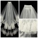 Bride 2 Layers Lace Sequin Decorative Edge Bridal Wedding Elbow Veil With Comb