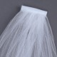 Wedding Veil One Layer Long Veil Comb Soft Tulle Cut Edge Cathedral Bride Accessories