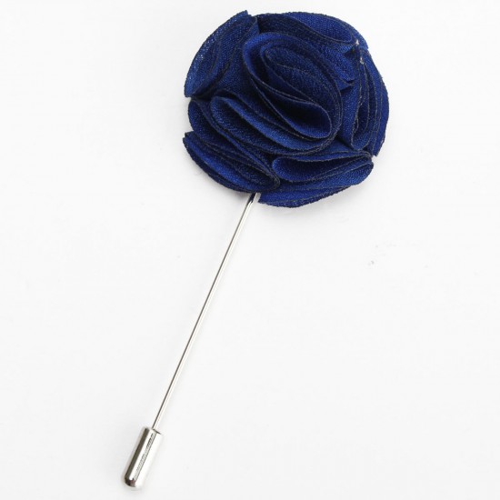 Men Groom Flower Boutonniere Lapel Brooch Long Pin Wedding Prom Suit Accessories