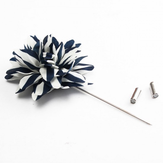 Men Lapel Flower Boutonniere Stick Brooch Pin Handmade Wedding Suit Accessories