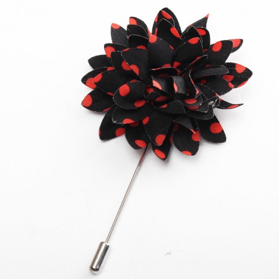 Men Lapel Flower Boutonniere Stick Brooch Pin Handmade Wedding Suit Accessories