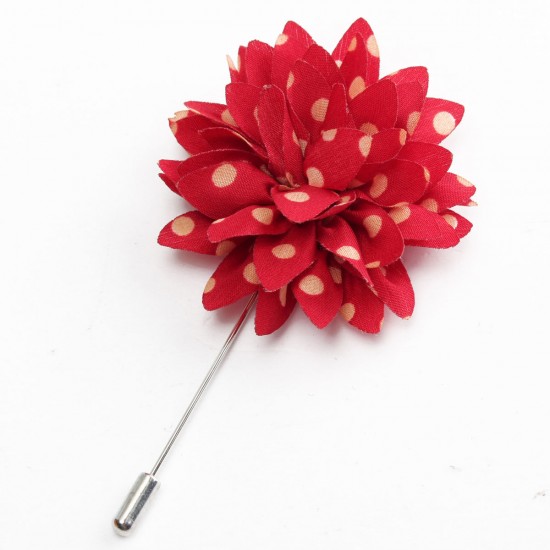 Men Lapel Flower Boutonniere Stick Brooch Pin Handmade Wedding Suit Accessories