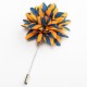 Men Lapel Flower Boutonniere Stick Brooch Pin Handmade Wedding Suit Accessories