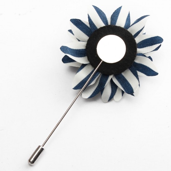 Men Lapel Flower Boutonniere Stick Brooch Pin Handmade Wedding Suit Accessories