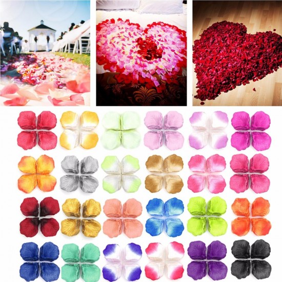 1000Pcs Silk Rose Celebration Artificial Petals Flower Confetti Engagement Wedding Decoration