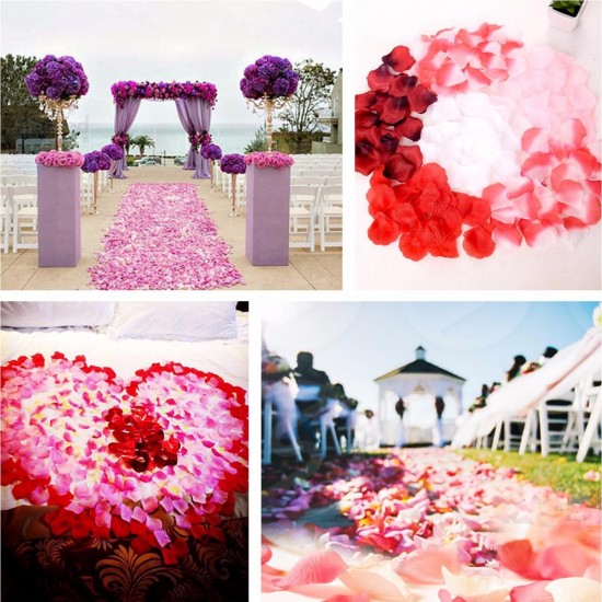 1000Pcs Silk Rose Celebration Artificial Petals Flower Confetti Engagement Wedding Decoration