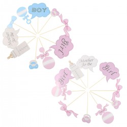 10Pcs Baby Shower Photo Booth Props Little Girl Mini Boy New Born Wedding Party Decoration