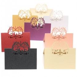 10Pcs Laser Cut Love Birds Table Name Place Cards Wedding Party Favor Gift Accessories