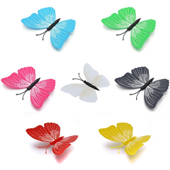 12PCS 3D Butterfly Art Design Decals Wall Stickers Home Decor Room Wedding Party Decorations