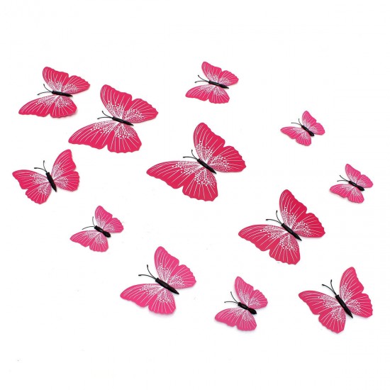 12PCS 3D Butterfly Art Design Decals Wall Stickers Home Decor Room Wedding Party Decorations