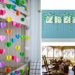 1.5M Hanging Paper Garland Chain Wedding Birthday Party Ceiling Banner Decoration