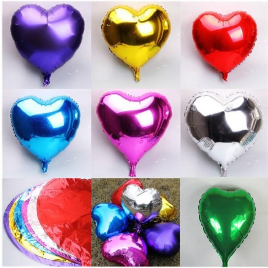 Foil Heart Helium Balloons Wedding Engagement Party Decorations