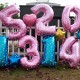 "New" 40 Inch Pink Balloons New Year 2015 Digital Aluminum Film Wedding Party Decoration