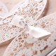 10Pcs Laser Cut Hollow Out Bowknot Wedding Evening Invitations Cards Personalized Envelopes Seals