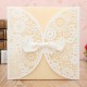 10Pcs Laser Cut Hollow Out Bowknot Wedding Evening Invitations Cards Personalized Envelopes Seals