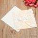 10Pcs Laser Cut Hollow Out Bowknot Wedding Evening Invitations Cards Personalized Envelopes Seals