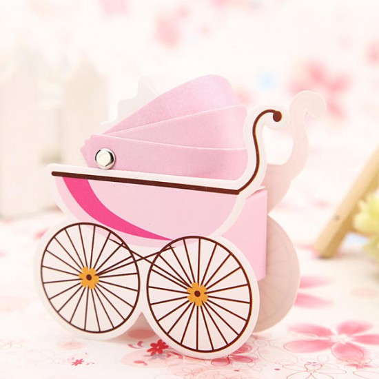 10pcs Korean Wedding Favor Baby Shower Baby Stroller Candy Box