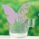 20Pcs Butterfly Wedding Name Place Cards Wine Glass Laser Cut Pearlescent Card Party Accessories