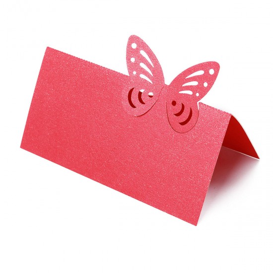 25Pcs Butterfly Laser Hollow Out Paper Table Place Name Seat Card Wedding Party Accessories