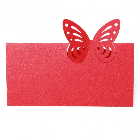 25Pcs Butterfly Laser Hollow Out Paper Table Place Name Seat Card Wedding Party Accessories