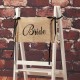 Bride Groom Wedding Chair Bunting Hessian Burlap Banner Party Decoration