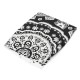 145CM Bohemia Elephant Black White Round Yoga Mat Beach Towel Shawl Wall Hanging Tapestry