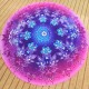 145CM Bohemia Floral Purple Blue Round Yoga Mat Beach Towel Shawl Wall Hanging Tapestry