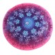 145CM Bohemia Floral Purple Blue Round Yoga Mat Beach Towel Shawl Wall Hanging Tapestry