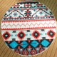 145CM Geometry Pattern Round Yoga Mat Beach Printing Throw Towel Shawl Wall Hanging Tapestry