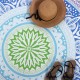147CM Bohemia Round Yoga Mat Blue Green Beach Printing Throw Towel Shawl Wall Hanging Tapestry