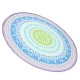 147CM Bohemia Round Yoga Mat Blue Green Beach Printing Throw Towel Shawl Wall Hanging Tapestry