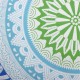 147CM Bohemia Round Yoga Mat Blue Green Beach Printing Throw Towel Shawl Wall Hanging Tapestry