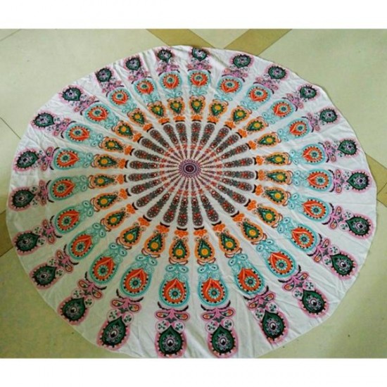 Mandala Round Yoga Mat Boho Decor Beach Printing Throw Towel Shawl  Wall Hanging Tapestry