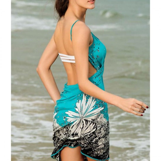 Women Ladies Summer Printed Spandex Slip Sun Protective Beach Towels Beach Dress Women Ladies Summer Printed Spandex Slip Sun Protective Beach Towels Beach Dress