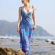 Women Lady Girls Summer Chiffon Floral Print Beach Gowns Long Sun Protaction Shawl Beach Towel