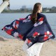 Women Printing Breathable Thin Voile Scarf Outdoor Summer Sunscreen Beach Shawl