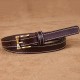 105CM Women Second Layer Leather Belt Leisure Pin Buckle Solid Sew Edge Waistband for Jeans Cowboy