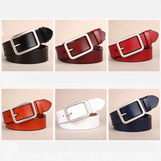 110CM Women Second Layer Leather Belt Pin Buckle Trousers Strap Casual Waistband for Jeans Cowboy 110CM Women Second Layer Leather Belt Pin Buckle Trousers Strap Casual Waistband for Jeans Cowboy